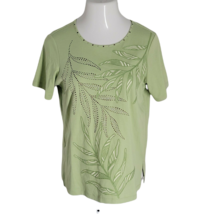 Alfred Dunner Classy Blouse T-Shirt ~ Sz S ~ Short Sleeve ~ Green - £13.66 GBP