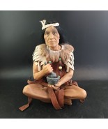 Native American Elder Grinding Medicine Resin Figurine - €42,80 EUR