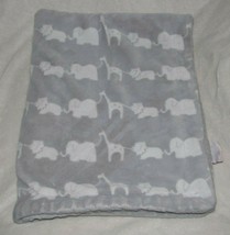 Mon Lapin Baby Blanket Gray Sherpa White Elephant Plush - £38.71 GBP