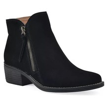 New White Mountain Women&#39;s Suede Ankle Boot Black Size 8M - $49.49
