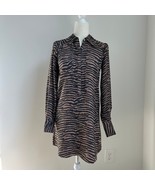 joie Talma Zebra Long Sleeve Shirt Dress XS - $34.99