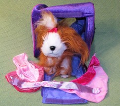 Pucci Pups Plush Lot Dog Carrier Pomeranian Yorkie Clothes Stuffed Animal Puppy - £12.69 GBP