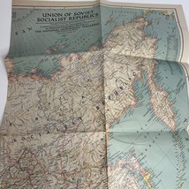 VINTAGE UNION OF SOVIET SOCIALIST REPUBLICS MAP National Geographic Dec.... - £9.42 GBP