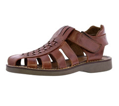 Mens Authentic Genuine Leather Mexican Huarache Chedron Fisherman Sandals - $39.95