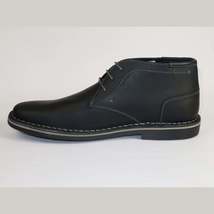 Men's Steve Madden Chuka Boot Soft Leather Lace up Harken Black image 5