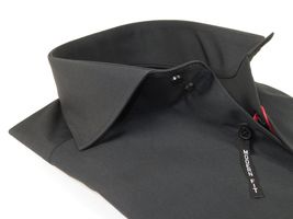 Men Shirt AXXESS Turkey Egyptian Cotton High Collar French Cuffs 224-05 Black image 3