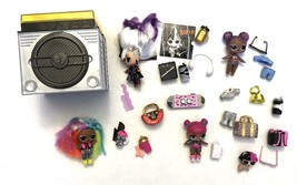 Large Lot of LOL Surprise Dolls Lot of 4 Mini Dolls &amp; 1 Animal &amp; Mini StereoCase - £7.83 GBP