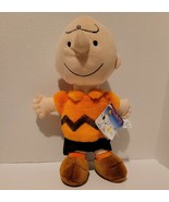 Kohl&#39;s Cares Peanuts Charlie Brown Plush Orange  Shirt 14&quot; with Tags - $19.18 CAD