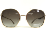 Anne Klein Sonnenbrille AK7063 717 Gold Metall Butterfly Rahmen mit Brow... - $74.22