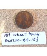 1919 Lincoln Wheat Penny, Lamination/Woody Error; Vintage Old Coin as Co... - $8.95