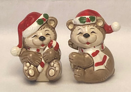 Vintage Fitz and Floyd Christmas salt and pepper shakers set Santa bears... - £12.58 GBP