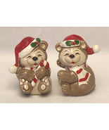 Vintage Fitz and Floyd Christmas salt and pepper shakers set Santa bears... - $16.00