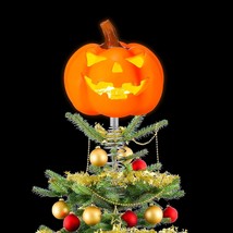Halloween Tree Topper Pumpkin Halloween Ornaments Pumpkin Ornament Tree ... - £15.62 GBP