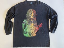 BOLD Bob Marley Shirt Size 3XL Reggae Rock Band, Rasta, Black Long Sleev... - $128.45