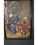 Original Oil on Canvas “Old Cairo ” Painting By Egyptian Mohsen Shalan 1989 - $445.42 CAD