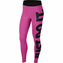 Women&#39;s Nike Leg-A-See Just Do It Leggings, CN6890 623 Multiple Sizes Black/Pink - £39.83 GBP