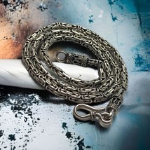 Ba Suarti Bali Sterling Silver Byzantine Chain Necklace 18”Long 3MM Wide 31gram - £92.14 GBP