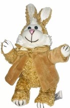 Chrisha Playful Plush Bunny Rabbit Brown White Stuffed Animal Jointed Legs 9&quot;  - £7.06 GBP