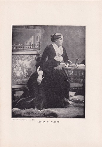 Vintage 8 x 5.5&quot; Print Brown&#39;s Famous Pictures - Louisa M. Alcott - No. ... - $3.96