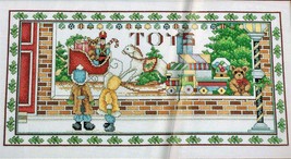 Christmas Toy Store Window Shopping Boy Girl Cross Stitch Chart Mike Vickery  - $4.99