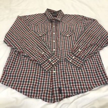 American Eagle Mens Size XL plaid  Long Sleeve Button Front Shirt Rugged... - $10.31