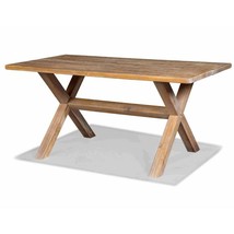 Modern Farmhouse Solid Pine Wood Dining Table in Distressed Driftwood Finish - $14,945.38 MXN