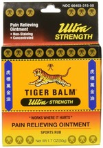 Tiger Balm Pain Relieving Ointment Ultra Strength Non-staining, 1.7 Ounce - $20.31
