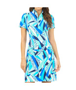 NWT Ladies IBKUL BRIANNA BLUE Short Sleeve Mock Golf Dress - XS S &amp; XL - $1,201.50 MXN
