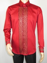 Men CEREMONIA Turkey Shirt 100% Cotton Fancy Rhine Stones #TSV 28 Slim Fit image 15