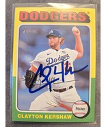Clayton Kershaw Hand Signed Baseball Card Autographed Los Angeles Dodger... - $41.16 CAD