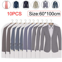 10Pcs Dustproof Clothes Garment Suit Dress Jacket Storage Bag Cover Trav... - $48.99