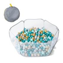 Gray Kids Ball Pit , Children Toy Ball Play Pool Foldable Play Tent For Kids Gir - £26.36 GBP