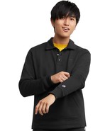 Champion Men&#39;s Powerblend Classic-Fit Long-Sleeve Rugby Shirt in Black-S... - $41.14 CAD