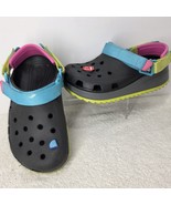 Crocs Classic Hiker Clog Black Unisex SIZE Womens 6 M4 Shoes Neon Straps... - $68.03 CAD