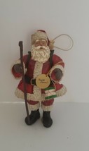 Clothtique Original 6&quot; Santa Ornament by Possible Dreams drum horn walking stick - £31.46 GBP