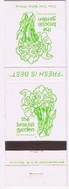 Matchbook Cover The Brocoli Garden Pennsylvania - $2.05