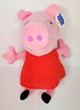 Fiesta Peppa Pig Plush Stuffed Animal Toy New with Tag Red Dress 13.5 in. - £10.86 GBP