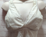 Maurices Women Bralette Cream Wireless Bra Lace Pullover - $11.87