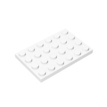 50pcs Part 3032 Plate 4x6 White Building Pieces Basic Parts Blocks Classic Brick - £26.07 GBP