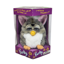 VINTAGE 1998 GRAY STRIPES FURBY WHITE BELLY 70-800 NEW SEALED ORIGINAL B... - $1,422.72 MXN