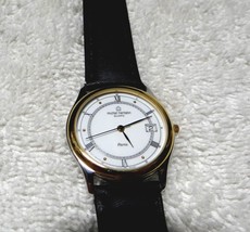 Mens Watch French Michel Herbelin Stainless, Swiss 7 Jewel Leather - $369.95