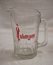 Old Vintage Slim Jim Brand Libbey Advertising Beer Pitcher Man Cave Barw... - £19.46 GBP