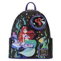 The Little Mermaid Life in The Bubbles Mini Backpack By Loungefly Black - £68.57 GBP