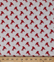 Red Roller Skates Roller Skating Derby Jersey Knit Stretch Fabric BTY D338.17 - £22.37 GBP