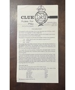 Vintage 1960 Original Clue Board Game Parker Brothers Vintage 1960 Instr... - $8.10 CAD