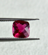 Natural Rubellite Pink Tourmaline 7X7mm Square Cut 1.41 Ct Gemstone Ring Pendant - £247.99 GBP