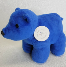 Manhattan Toy Company Jellybeans Berry Bear Royal Blue Plush Soft Cute Gift - £7.19 GBP