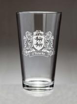 O&#39;Rourke Irish Coat of Arms Pint Glasses (Sand Etched) - £54.35 GBP