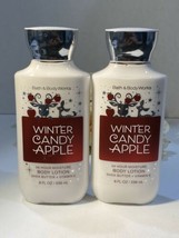 Bath Body Works - Winter Candy Apple - 8oz X2 Body Lotion New Auth Free Shipping - £18.21 GBP