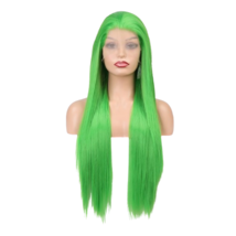 20&quot; Frontal Lace Straight Long Green Wig - $80.00